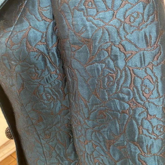 Barbara TFank Womens Jacquard Textured Green Jacket - Picture 7 of 7